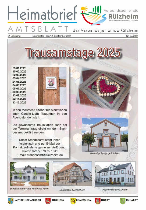 Heimatbrief VG Rülzheim Titelblatt 37/2024
