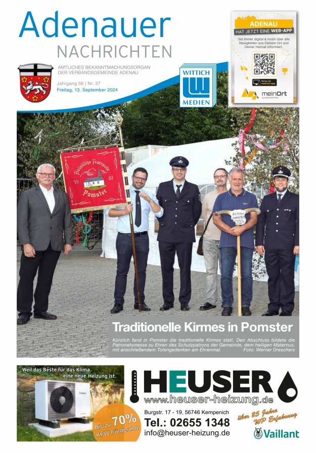 Adenauer Nachrichten Titelblatt 37/2024