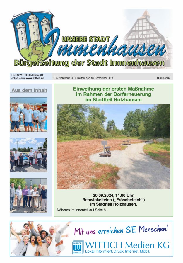 Unsere Stadt Immenhausen Titelblatt 37/2024