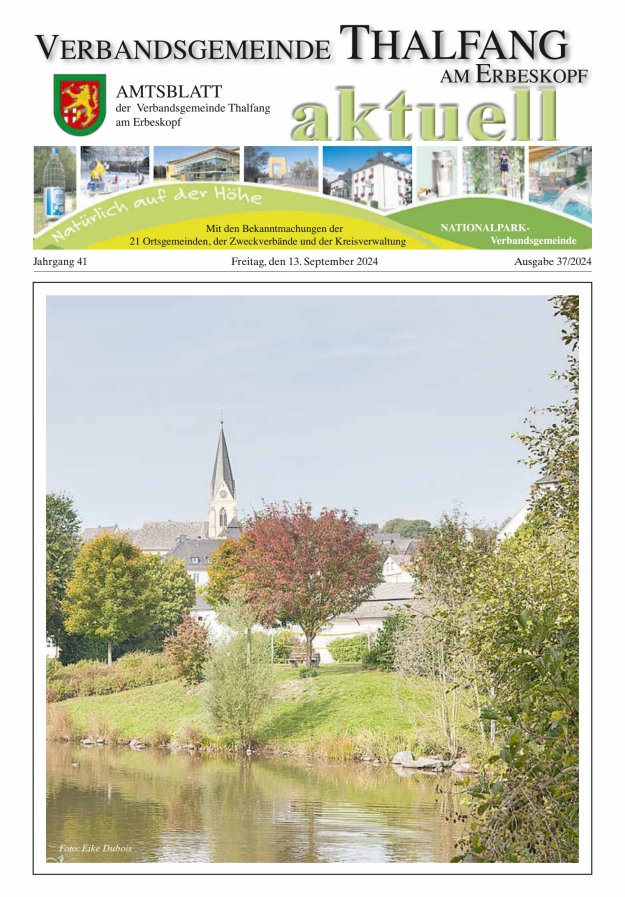 Thalfang aktuell - Amtsblatt VG Thalfang Titelblatt 37/2024