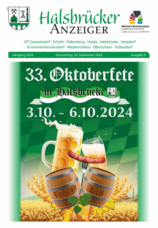 Halsbrücker Anzeiger Titelblatt 09/2024