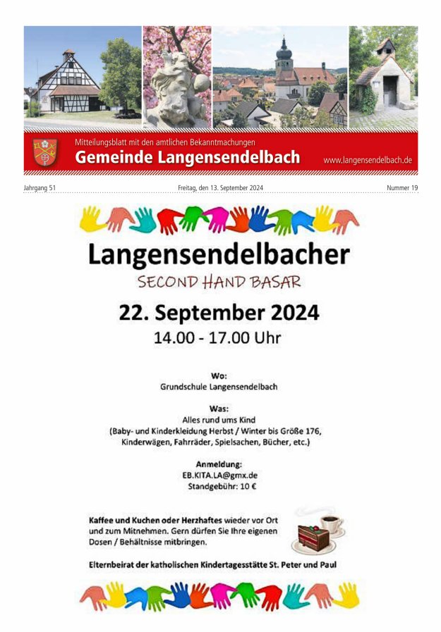 Mitteilungsblatt - Gemeinde Langensendelbach Titelblatt 19/2024