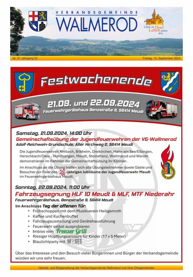 Wir über uns - Verbandsgemeinde Wallmerod Titelblatt 37/2024