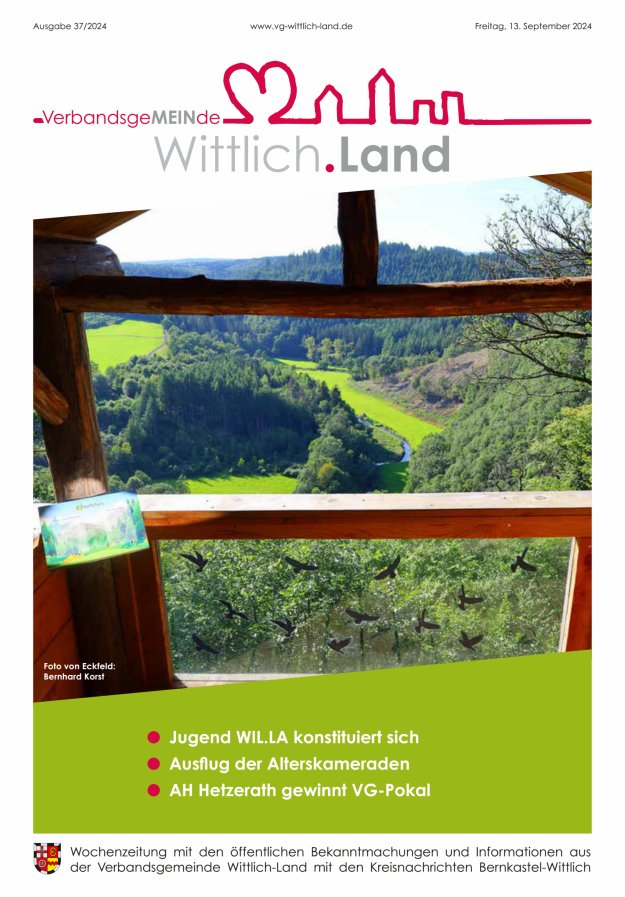 Mein Wittlich.Land Titelblatt 37/2024