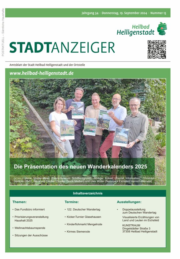 Heiligenstadt Anzeiger Titelblatt 13/2024