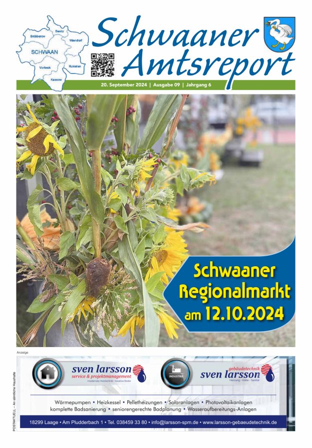 Schwaaner Amtsreport Titelblatt 09/2024