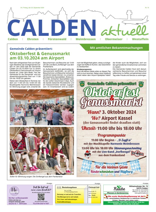 Calden aktuell Titelblatt 19/2024