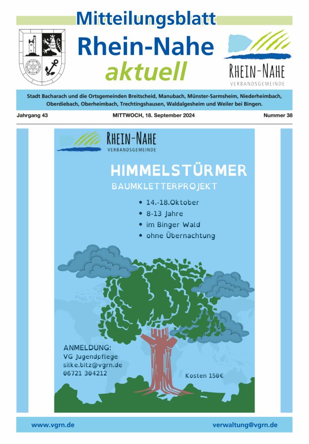 Rhein-Nahe aktuell Titelblatt 38/2024