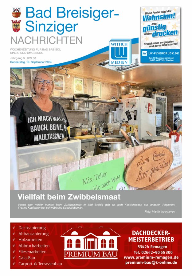Bad Breisiger-Sinziger Nachrichten Titelblatt 38/2024