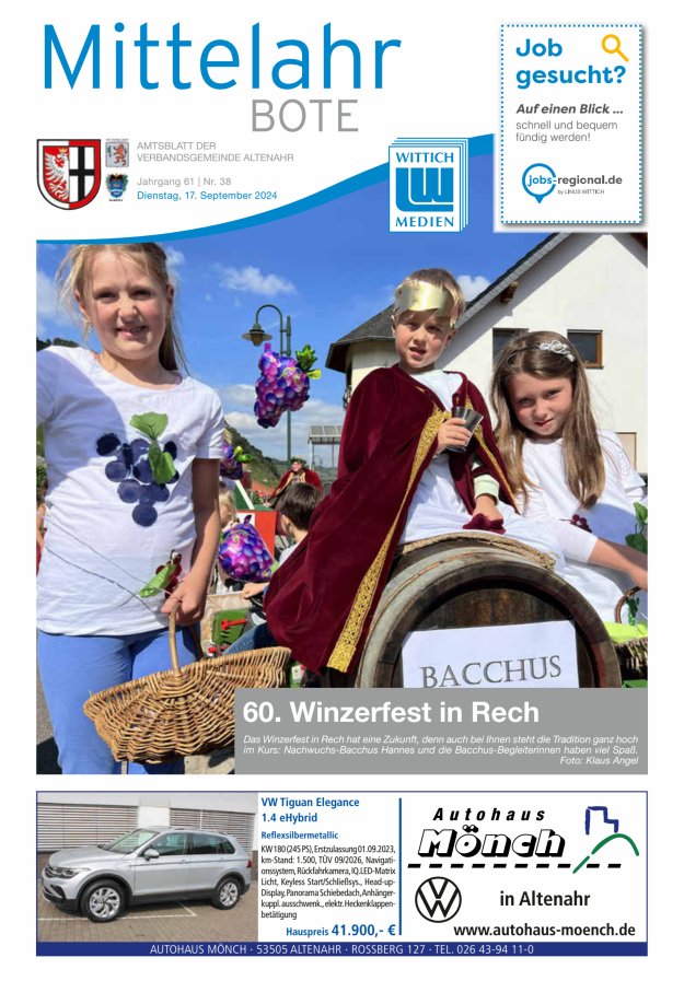 Mittelahr Bote Titelblatt 38/2024