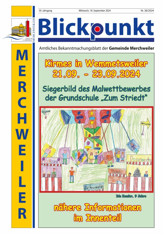 Blickpunkt Merchweiler Titelblatt 38/2024