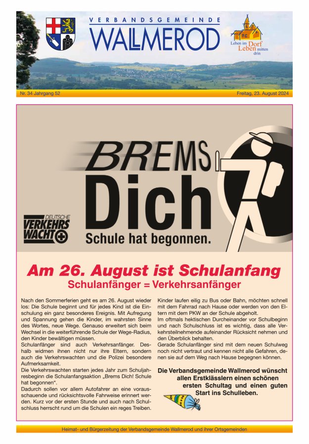 Wir über uns - Verbandsgemeinde Wallmerod Titelblatt 34/2024