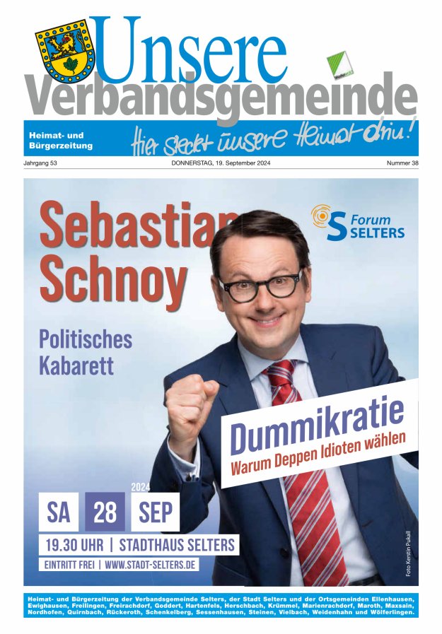 Unsere Verbandsgemeinde Selters Ww Titelblatt 38/2024