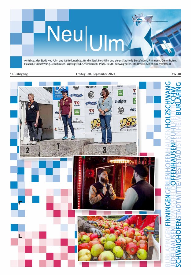 Amtsblatt der Stadt Neu-Ulm und Mitteilungsblatt für die Stadt Neu-Ulm Titelblatt 38/2024