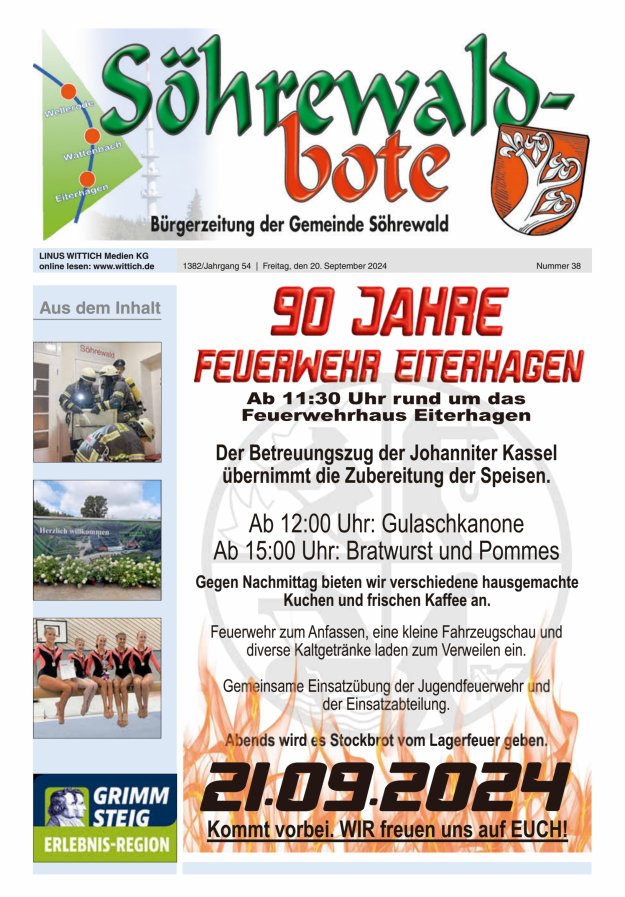 Söhrewaldbote Titelblatt 38/2024
