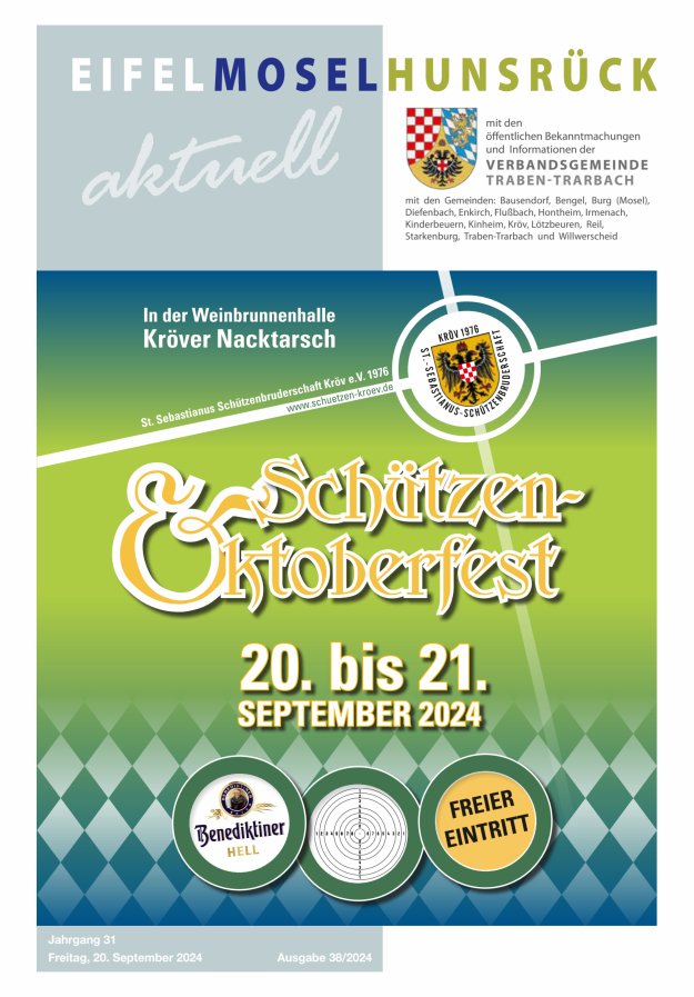 Eifel-Mosel-Hunsrück aktuell VG Traben-Trarbach Titelblatt 38/2024