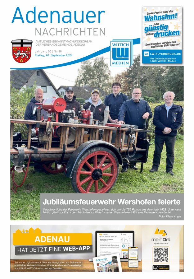 Adenauer Nachrichten Titelblatt 38/2024
