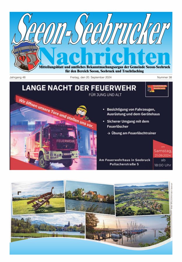 Seeon-Seebrucker Nachrichten Titelblatt 38/2024