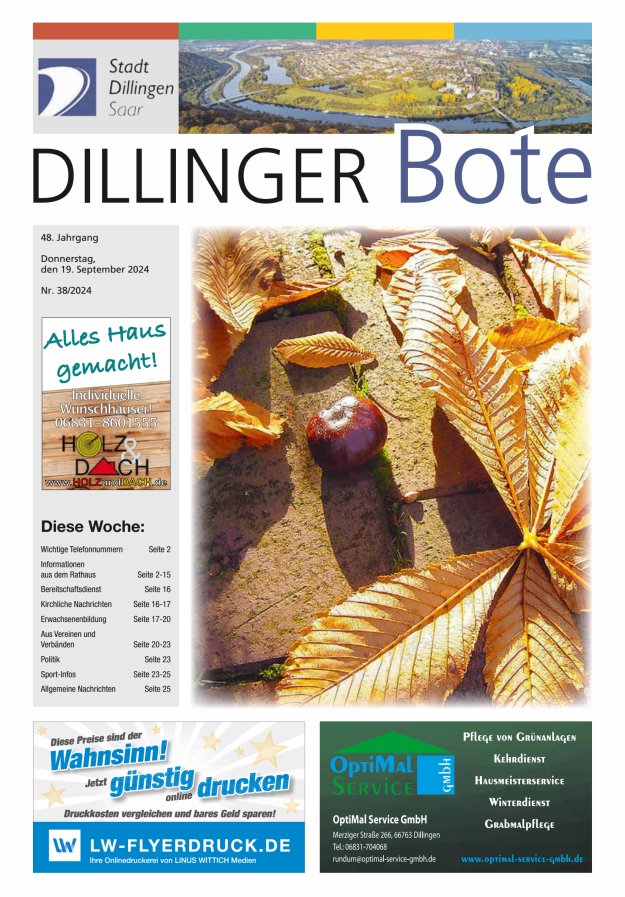 Dillinger Bote Titelblatt 38/2024