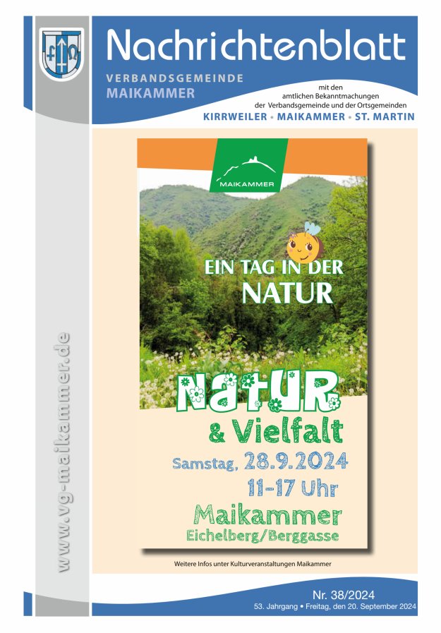 Nachrichtenblatt VG Maikammer Titelblatt 38/2024