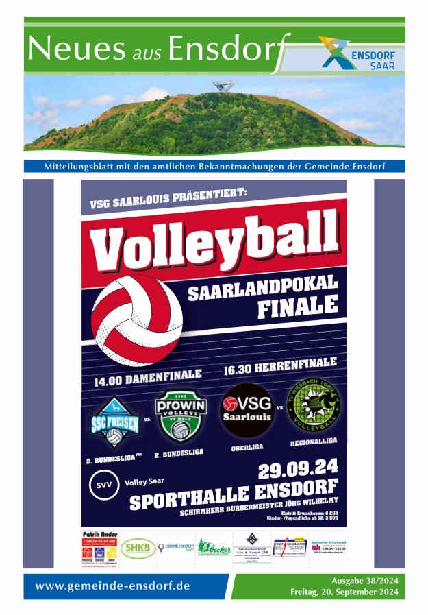 Neues aus Ensdorf Titelblatt 38/2024