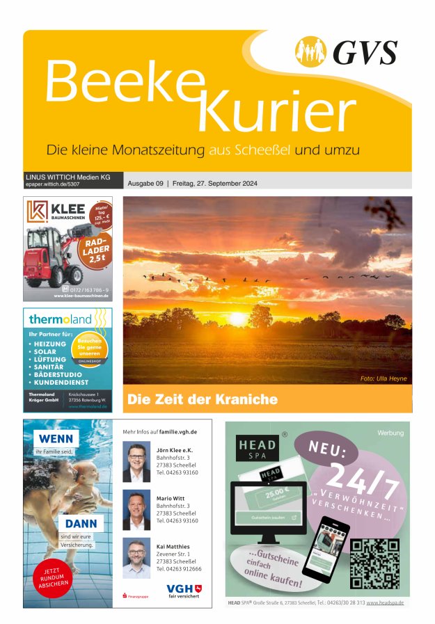 Beeke Kurier Titelblatt 09/2024