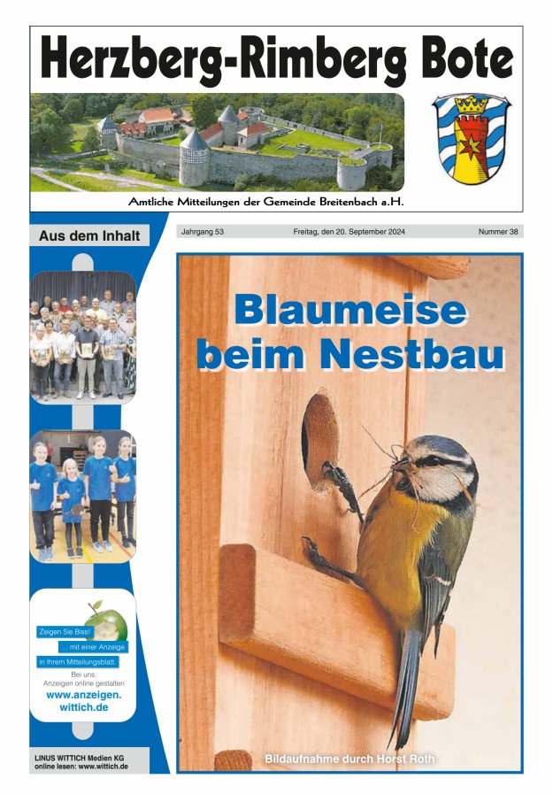 Herzberg-Rimberg Bote Titelblatt 38/2024