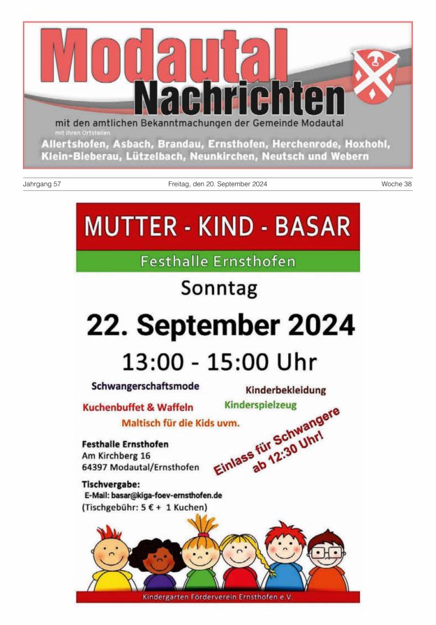Modautal-Nachrichten Titelblatt 38/2024