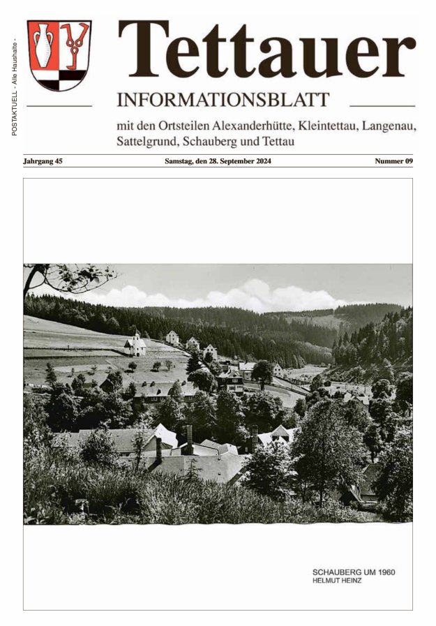 Tettauer Informationsblatt Titelblatt 09/2024