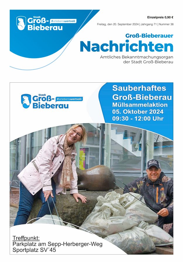 Groß-Bieberauer Nachrichten Titelblatt 38/2024
