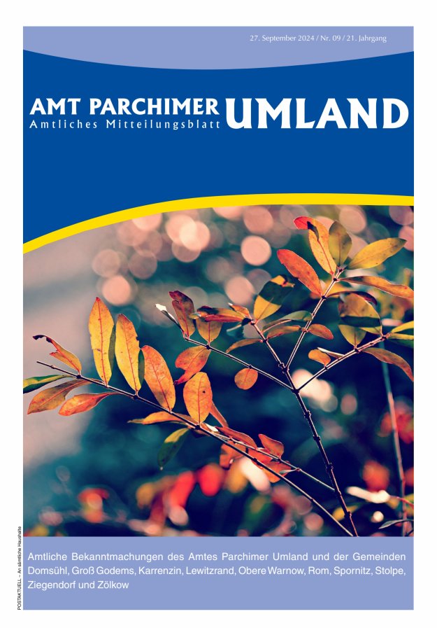 Amt Parchimer Umland Titelblatt 09/2024