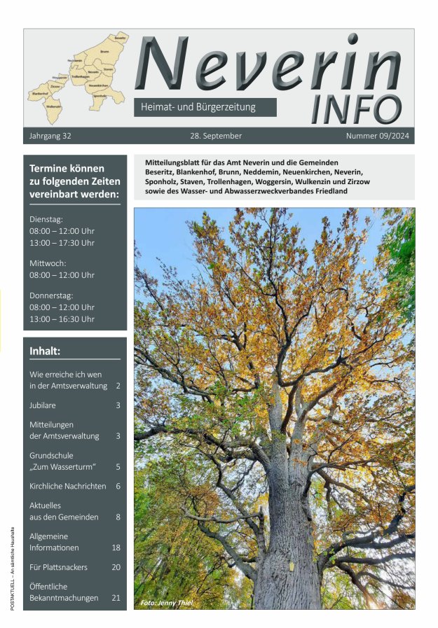Neverin INFO Titelblatt 09/2024