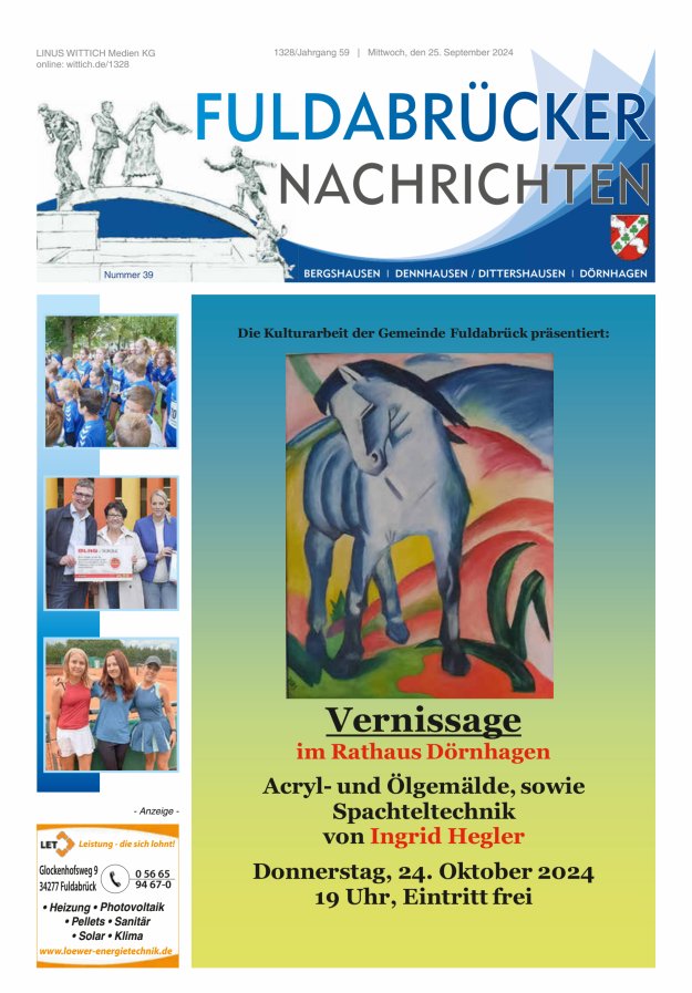Fuldabrücker Nachrichten Titelblatt 39/2024