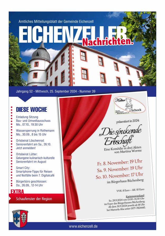 Amtliches Mitteilungsblatt der Gemeinde Eichenzell Titelblatt 39/2024