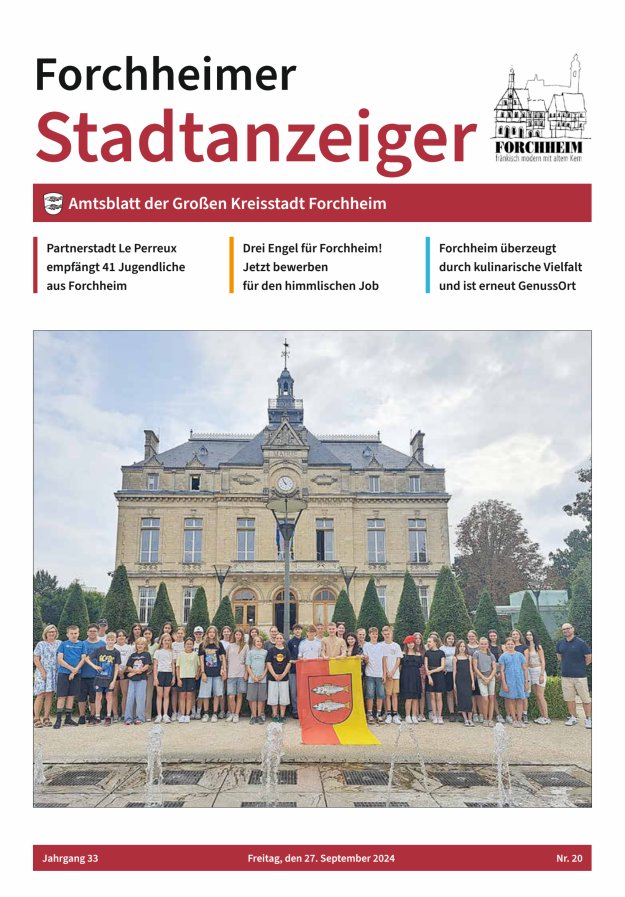 Forchheimer Stadtanzeiger Titelblatt 20/2024