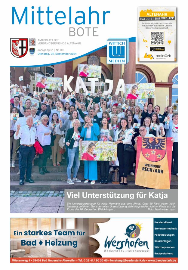 Mittelahr Bote Titelblatt 39/2024