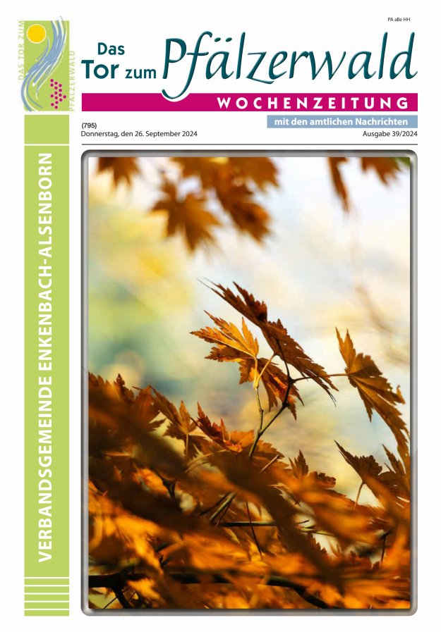 Das Tor zum Pfälzer Wald - VG Enkenbach-Alsenborn Titelblatt 39/2024