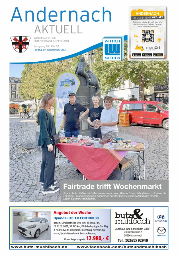 Andernach aktuell Titelblatt 39/2024