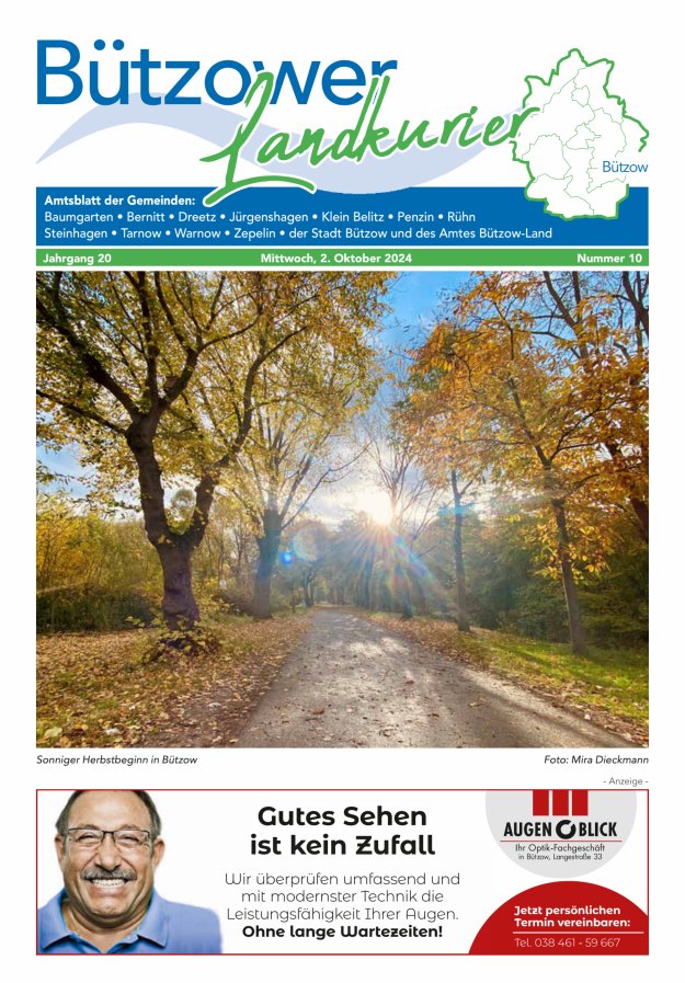 Bützower Landkurier Titelblatt 10/2024