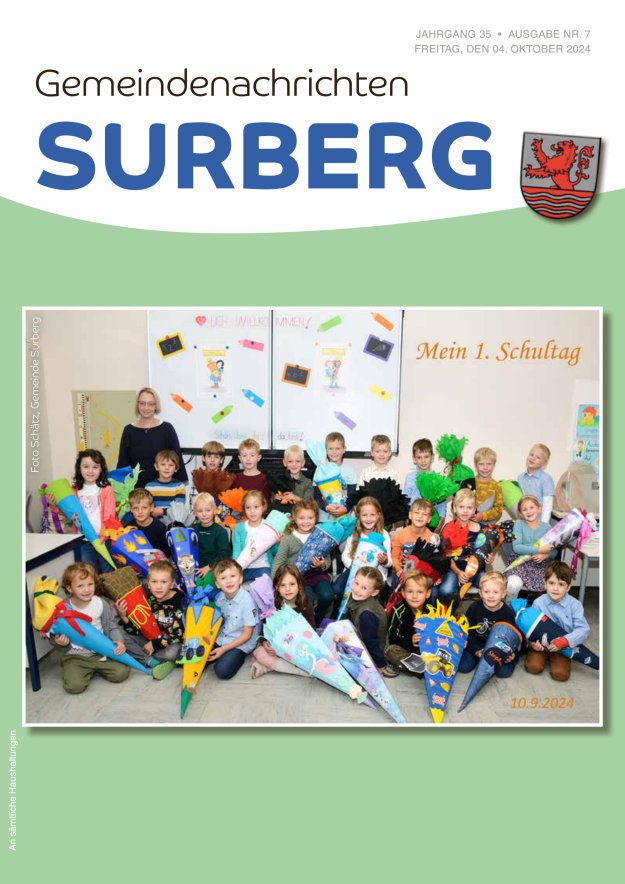 Gemeindenachrichten Surberg Titelblatt 07/2024