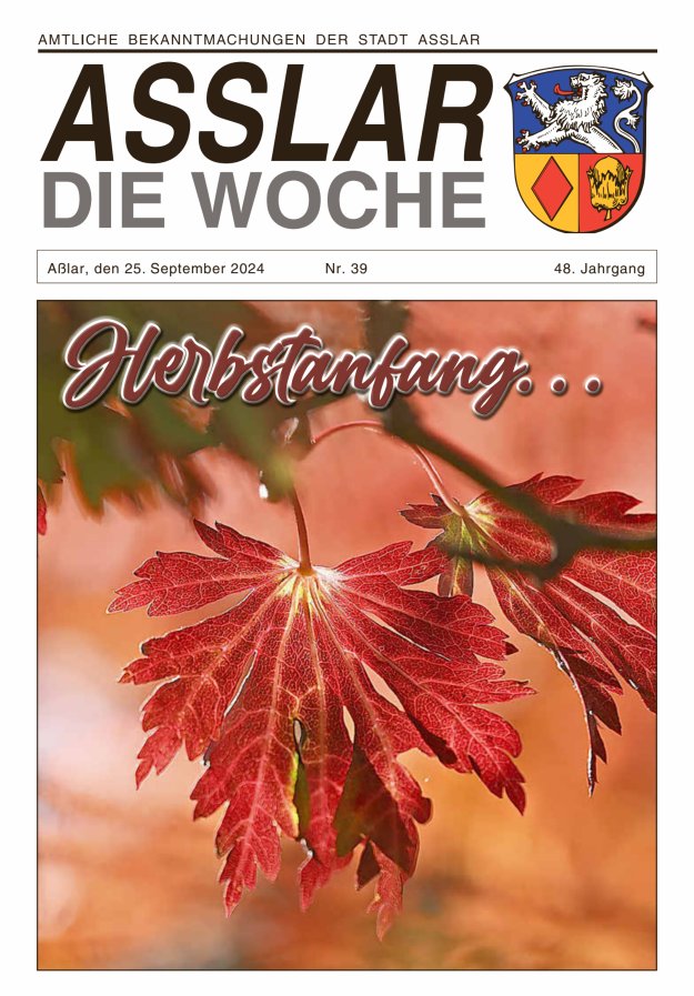 Asslar - Die Woche Titelblatt 39/2024