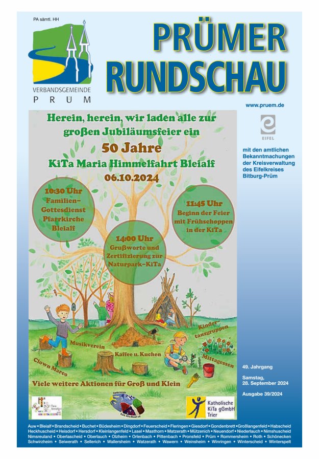 Prümer Rundschau Titelblatt 39/2024