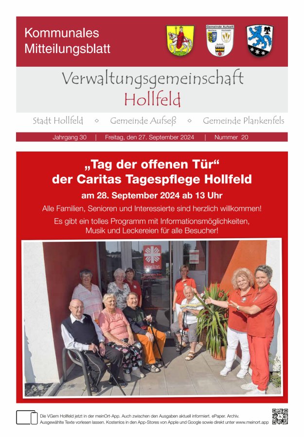 MB der Verwaltungsgemeinschaft Hollfeld  Titelblatt 20/2024