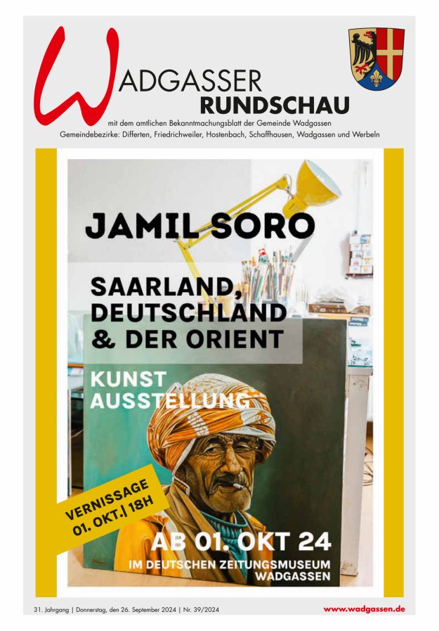 Wadgasser Rundschau Titelblatt 39/2024