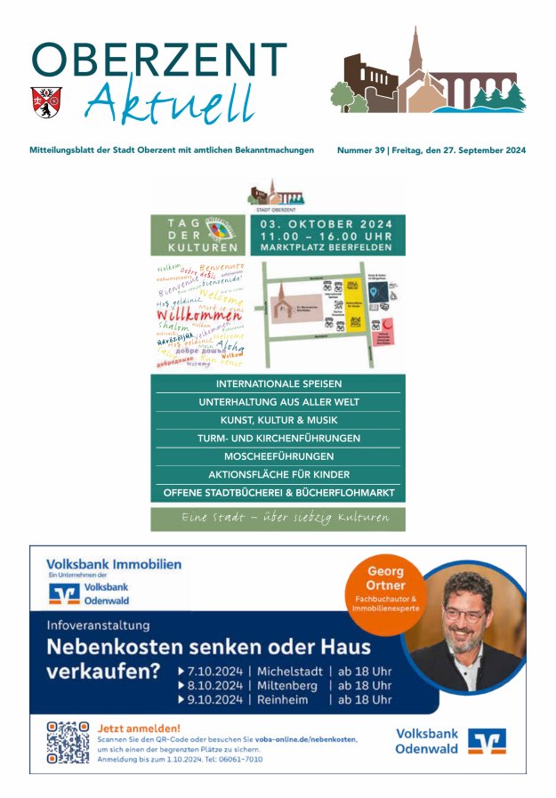 Oberzent aktuell Titelblatt 39/2024