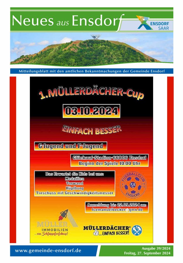 Neues aus Ensdorf Titelblatt 39/2024
