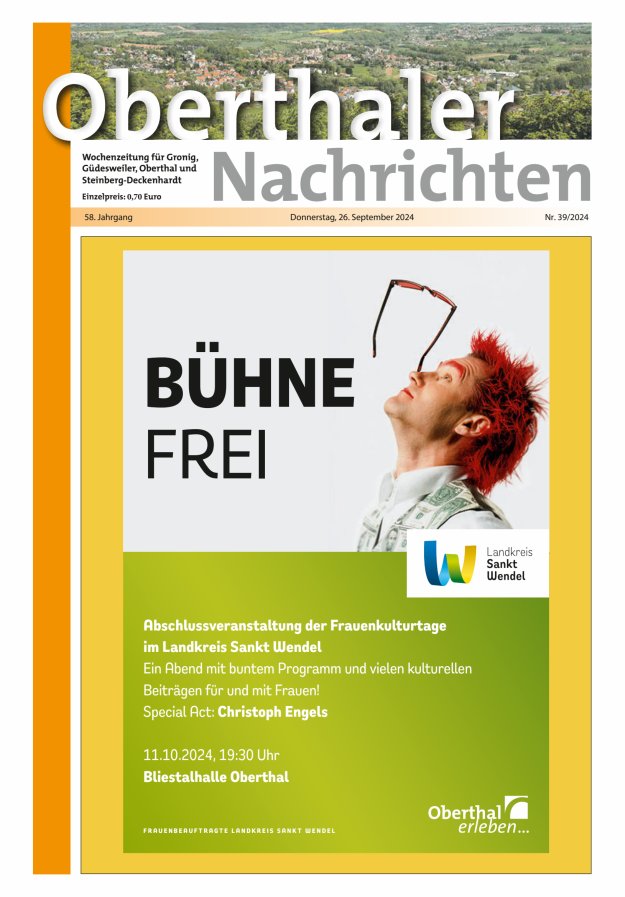 Oberthaler Nachrichten Titelblatt 39/2024