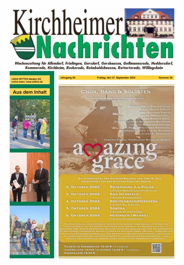 Kirchheimer Nachrichten Titelblatt 39/2024