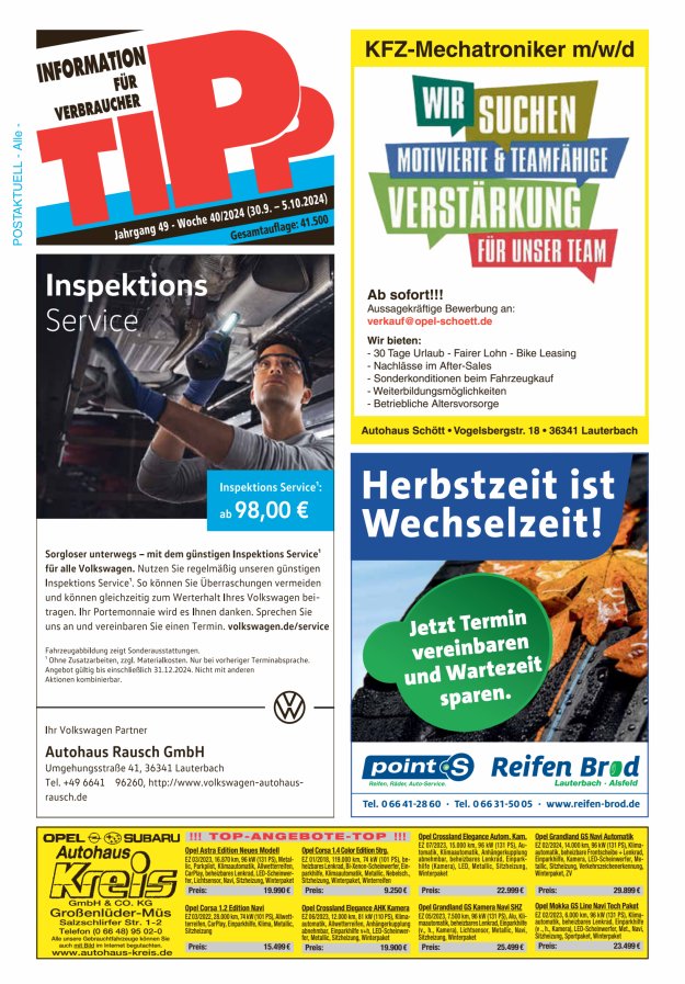 Tipp Vogelsberg Titelblatt 40/2024