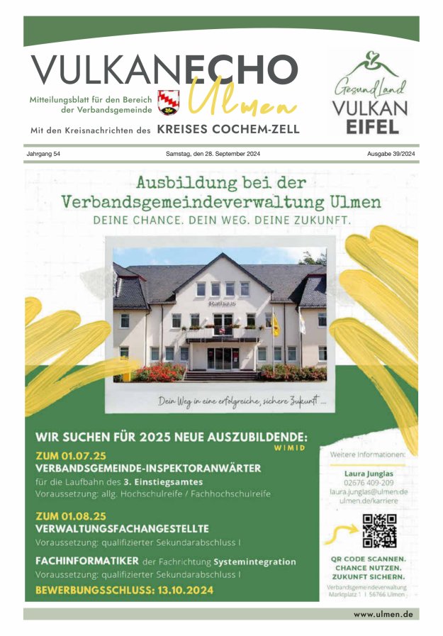 Vulkan Echo VG Ulmen Titelblatt 39/2024